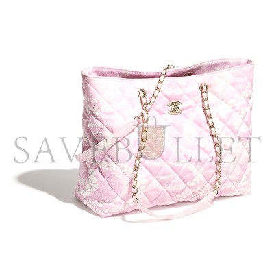 CHANEL COCO BEACH 2025 COLLECTION SHOPPING BAG PRINTED DENIM AS5429 (37*28.5*13cm)